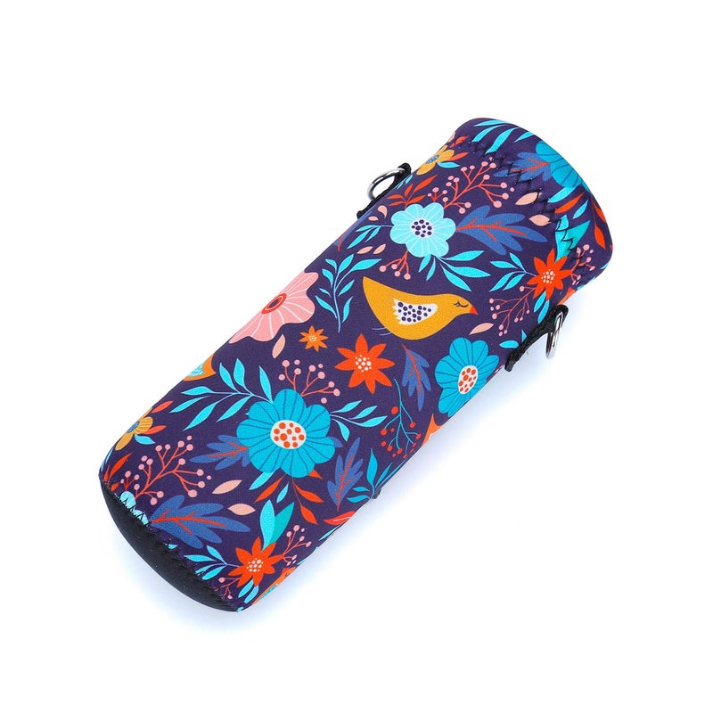 AMARY 750ML Neoprene Water Bottle Carrier Bag with Adjustable Shoulder Strap,Insulated Water Bottle Cover for Stainless Steel/Glass/Plastic Bottles 24OZ (Birds) - Image 5